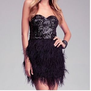 Bebe Feather Dress Size Medium